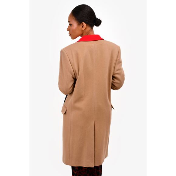 Givenchy Camel Tan Wool & Cashmere Blend Color Block Overcoat 48 / XXL - Picture 2 of 16